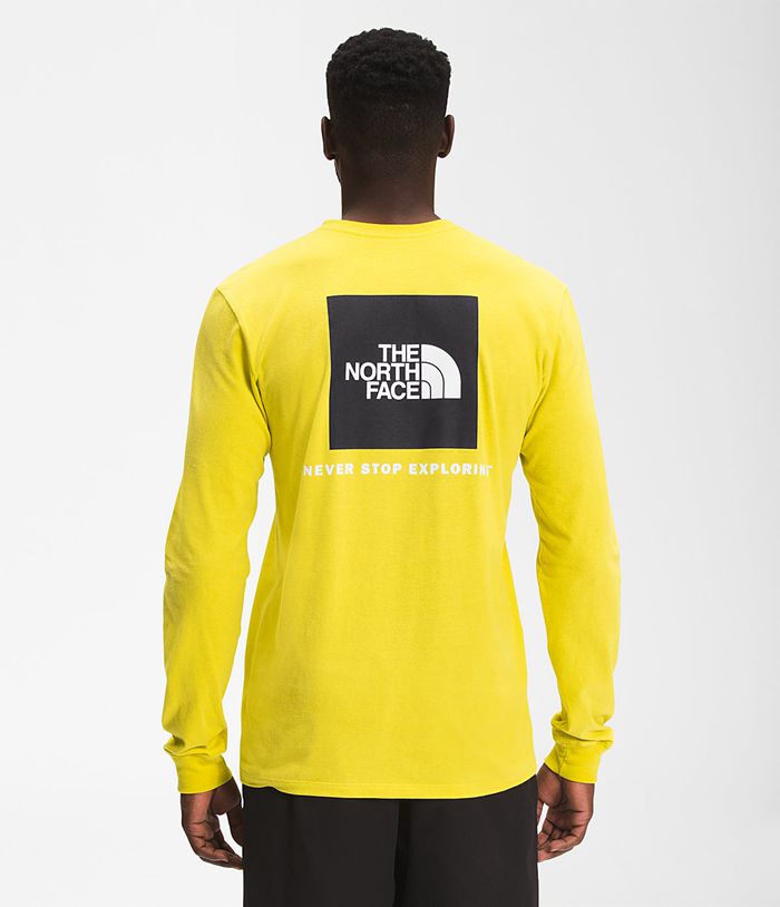 Camiseta The North Face Hombre Amarillo Manga Larga Box Nse 86193BKZH